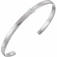 Buy Sterling Silver 110 Ct Diamond Cuff 6 Bracelet